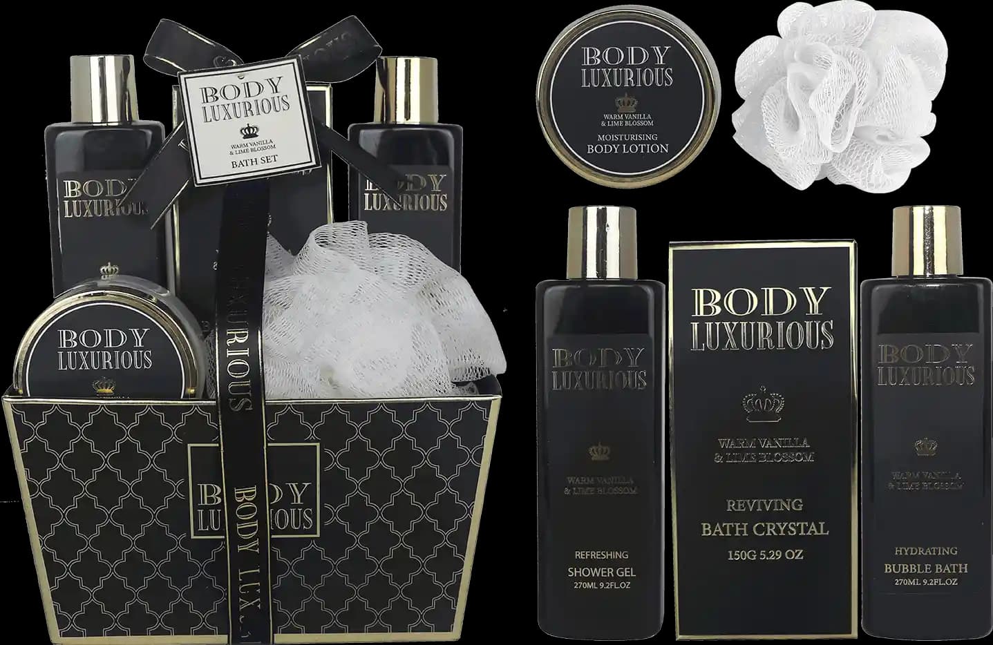 Corbeille de bain body luxurious 5li trapez set qa