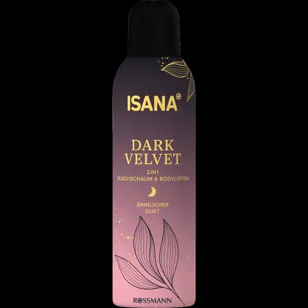 Isana dark velvet 2-in-1 shower foam, 200 ml