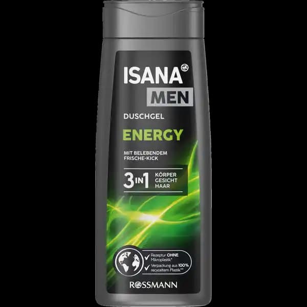 Isana men гель для душа energy, 300 мл