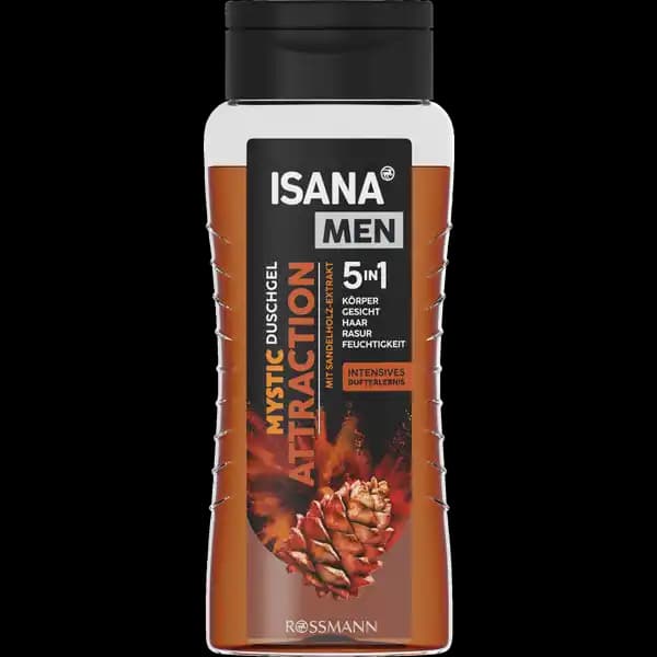 Isana men mystic attraction гель для душа 5 в 1, 300 мл