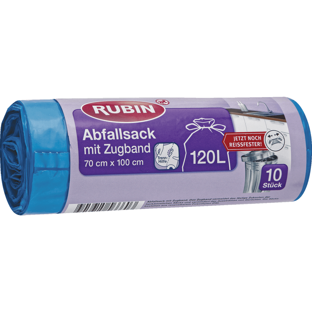 Rubin zibil torbasi baglayici ile 120l 10ed