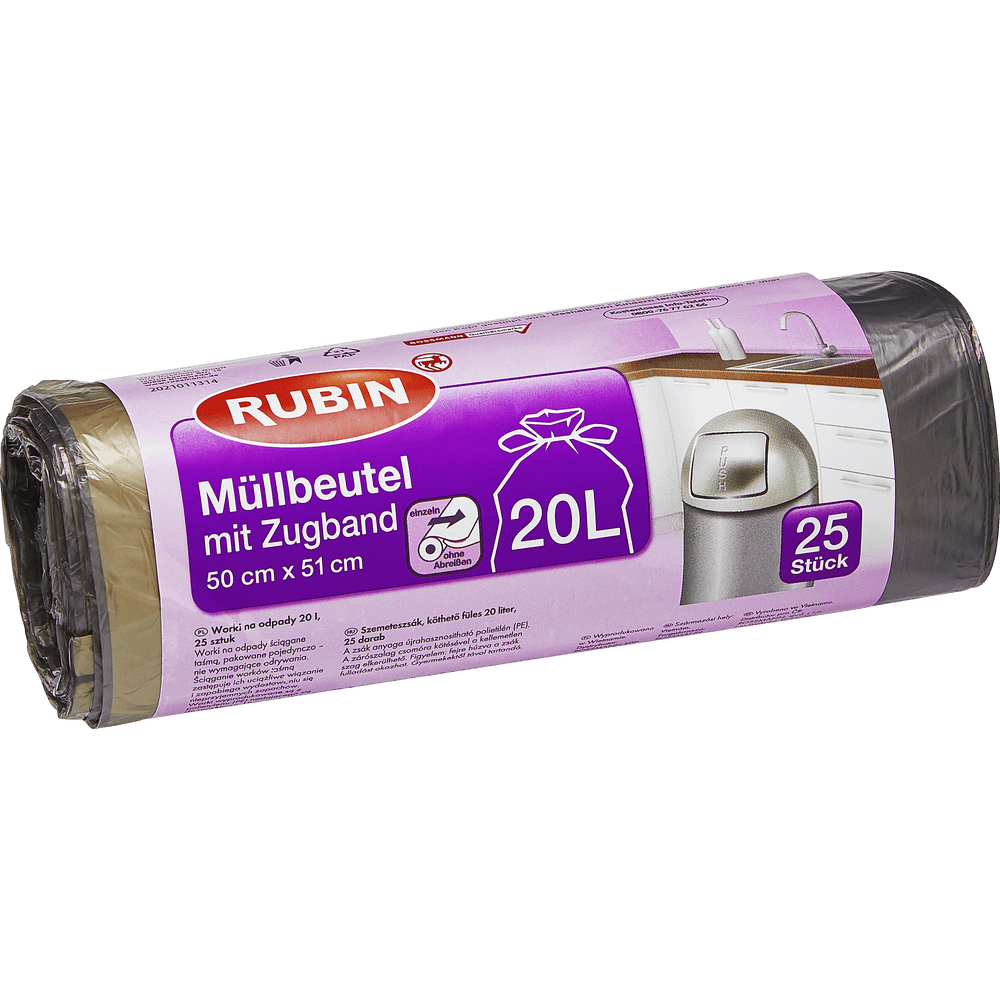 Rubin zibil torbasi baglayici 20l 25ed