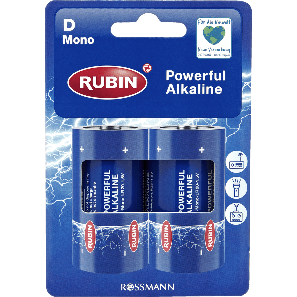Rubin batareya alkalin mono d 2ed