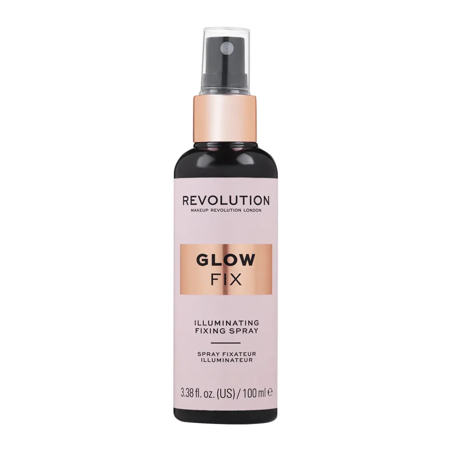 Revolution glow fix illuminating fixing spray