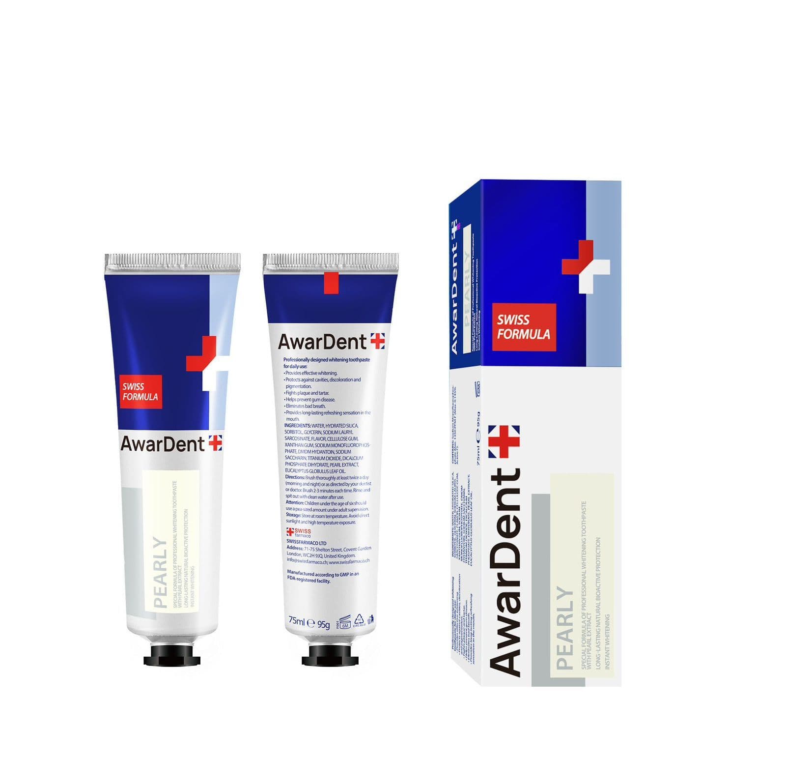 Awardent pearly diş məcunu, 75 ml