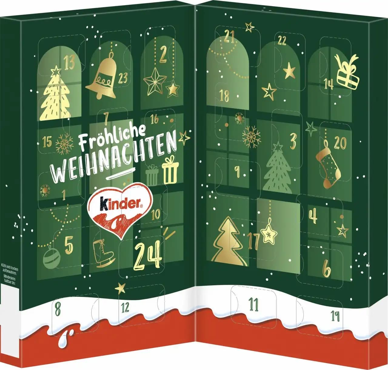 Kinder mix tisch şokolad advent təqvimi, 121 q