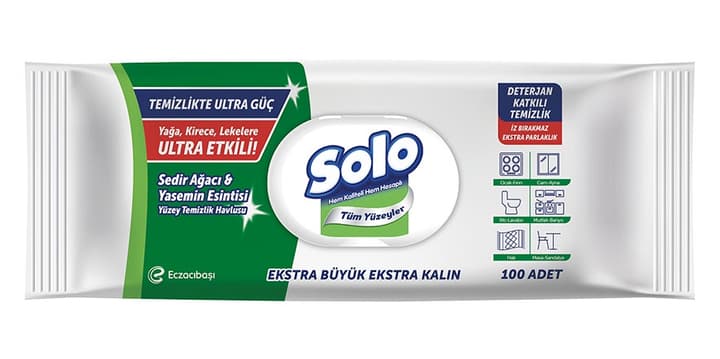 Solo seth temizleyici salfet 100 ed yasemen