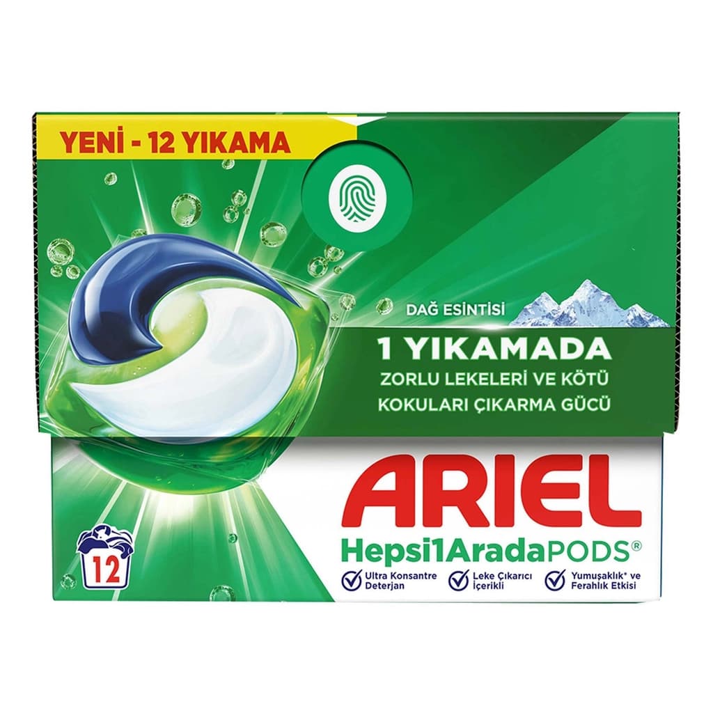 Ariel yuyucu kapsullar renqli ag 12 yuma