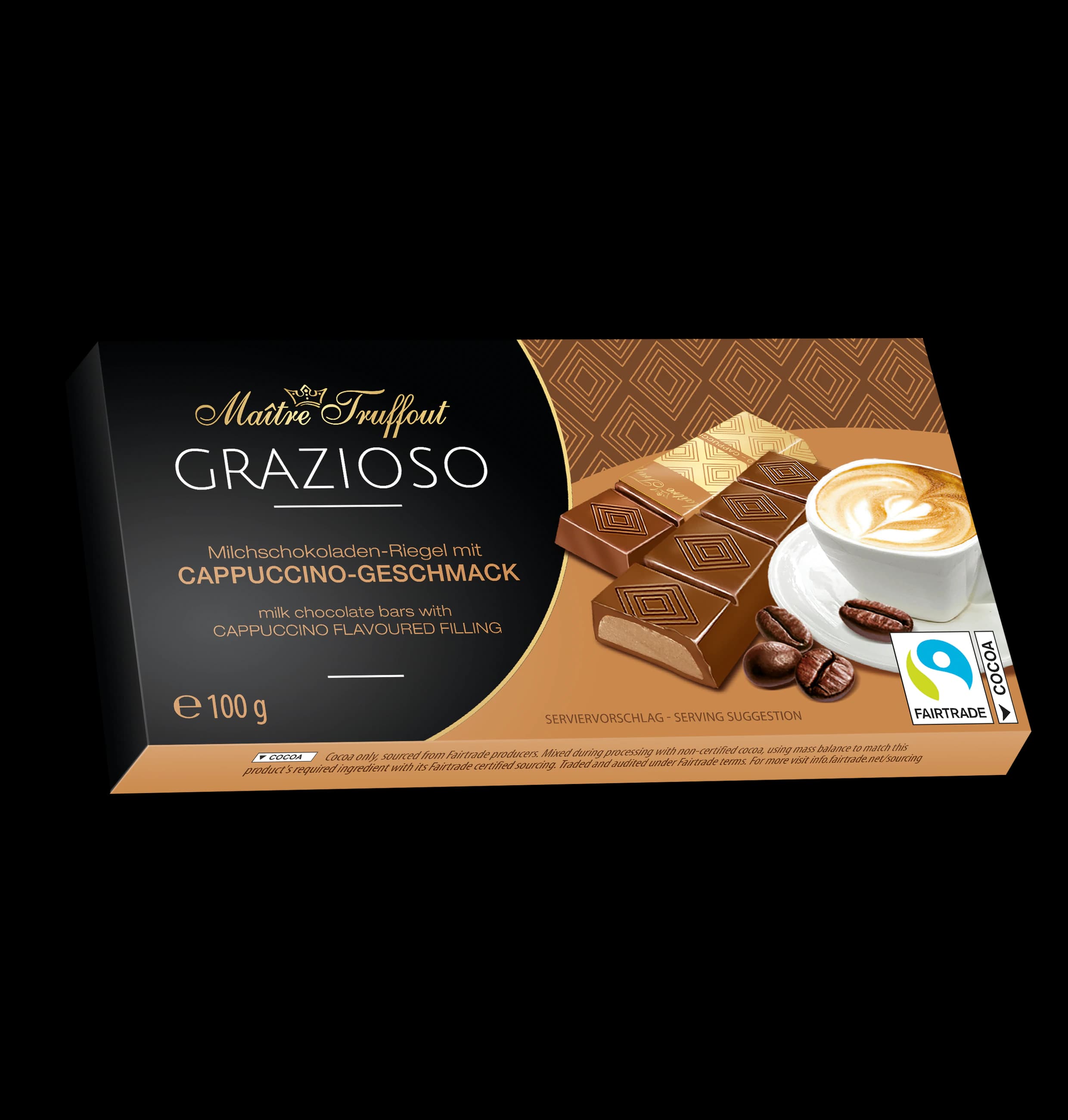 Maitre truffout sokolad 100 qr cappucino
