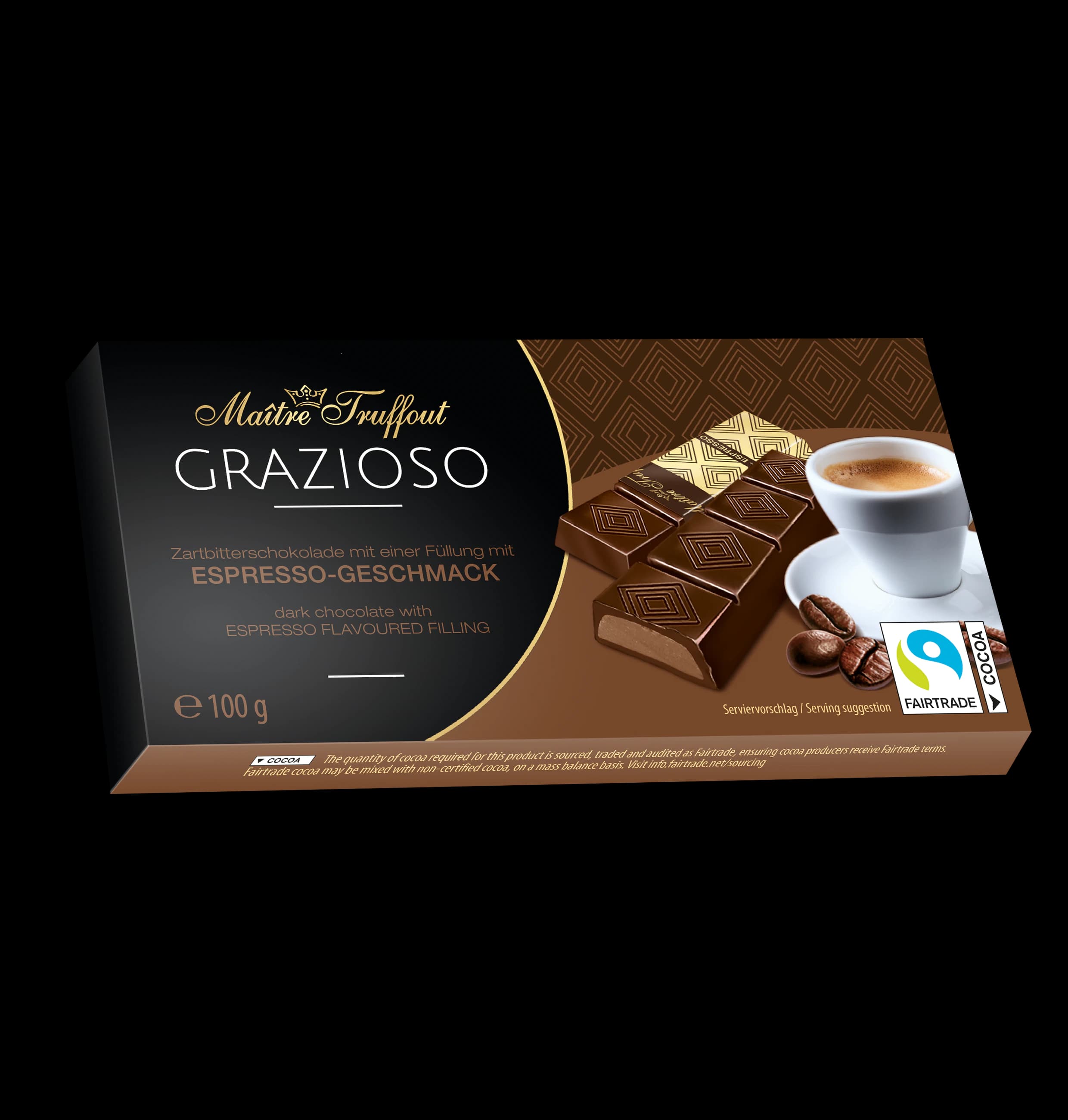 Maitre truffout sokolad 100 qr espresso