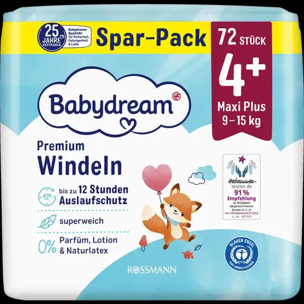 Babydream usaq bezi premium 4+maxi jumbo 72ed