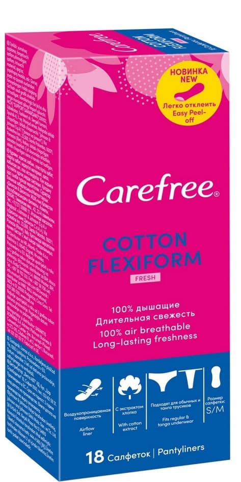 Carefree gundelik bez flexiform fresh 18 eded