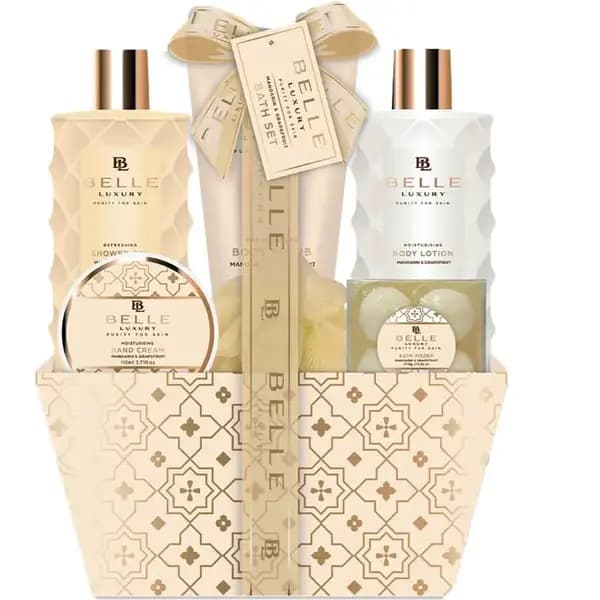 Belle luxury in gold 6li set trapeze bath basket
