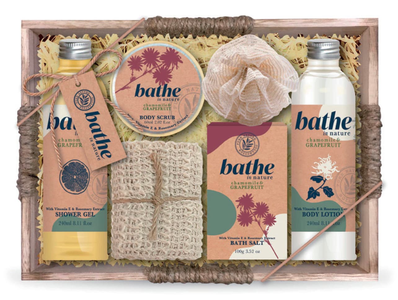 Bathe in nature 6li set wooden