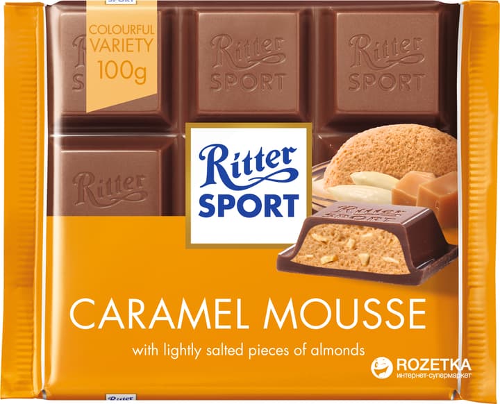Ritter sport sokolad 100 qr karamel 