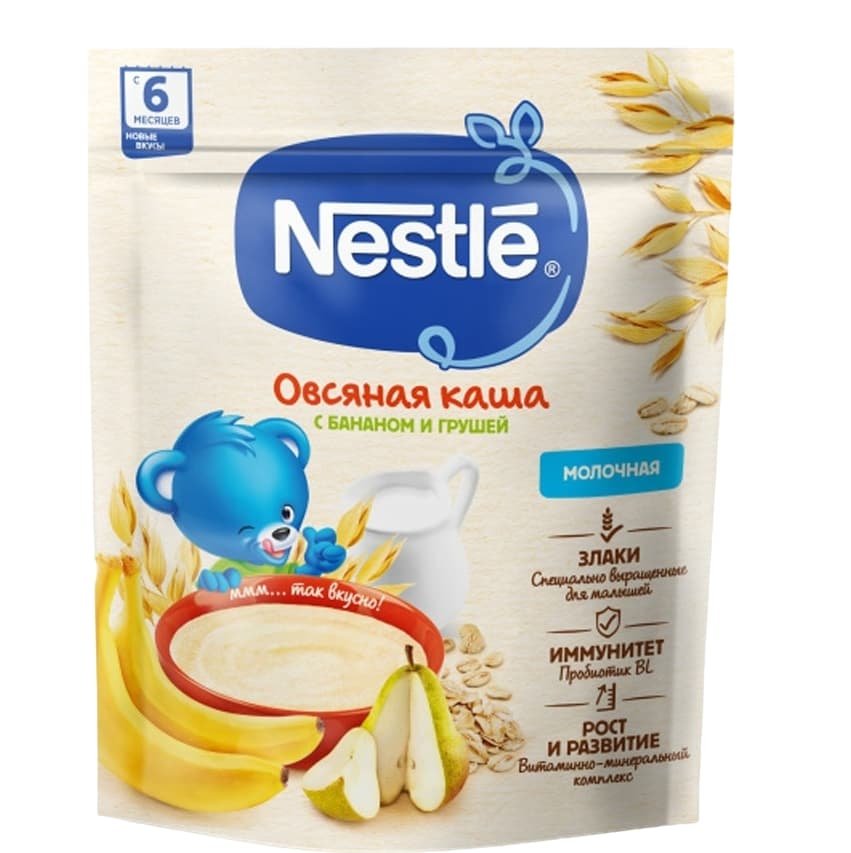 Nestle sud yulaf siyiq 6 ay 220 qr banan armud