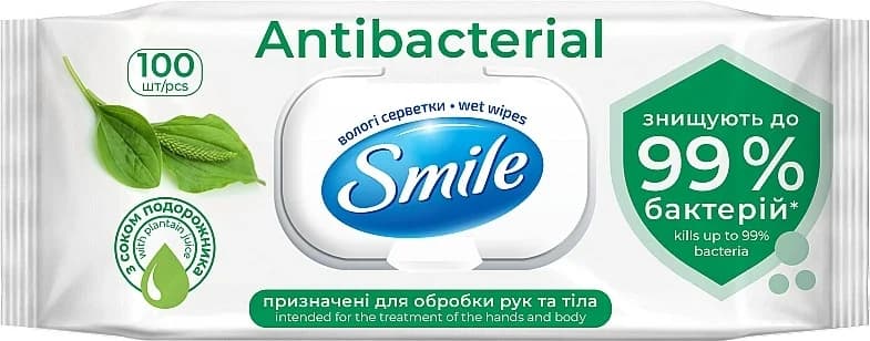 Smile antibakterila nem salfet 100 ed