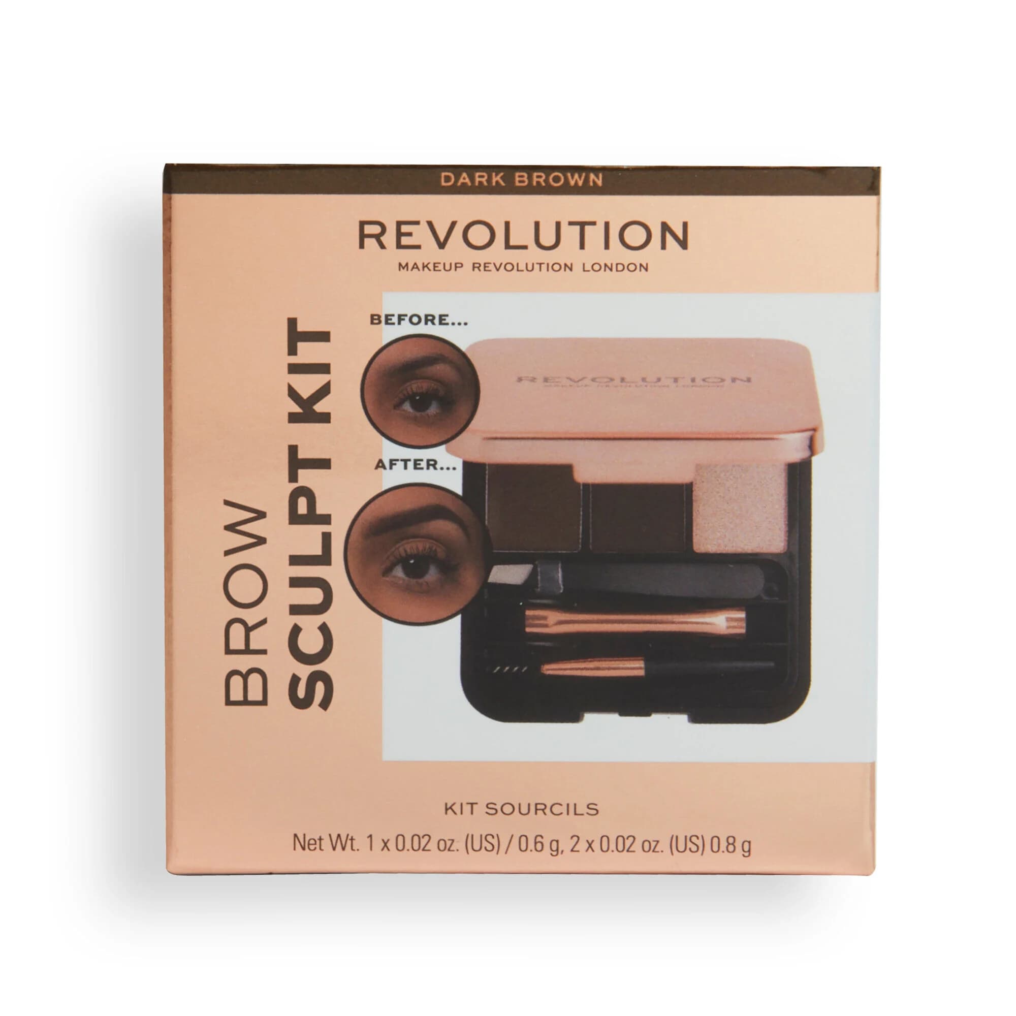 Revolution brow sculpt kit dark