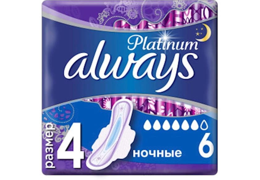 Always platinum gigiyenik bez gece. n4. 6 eded