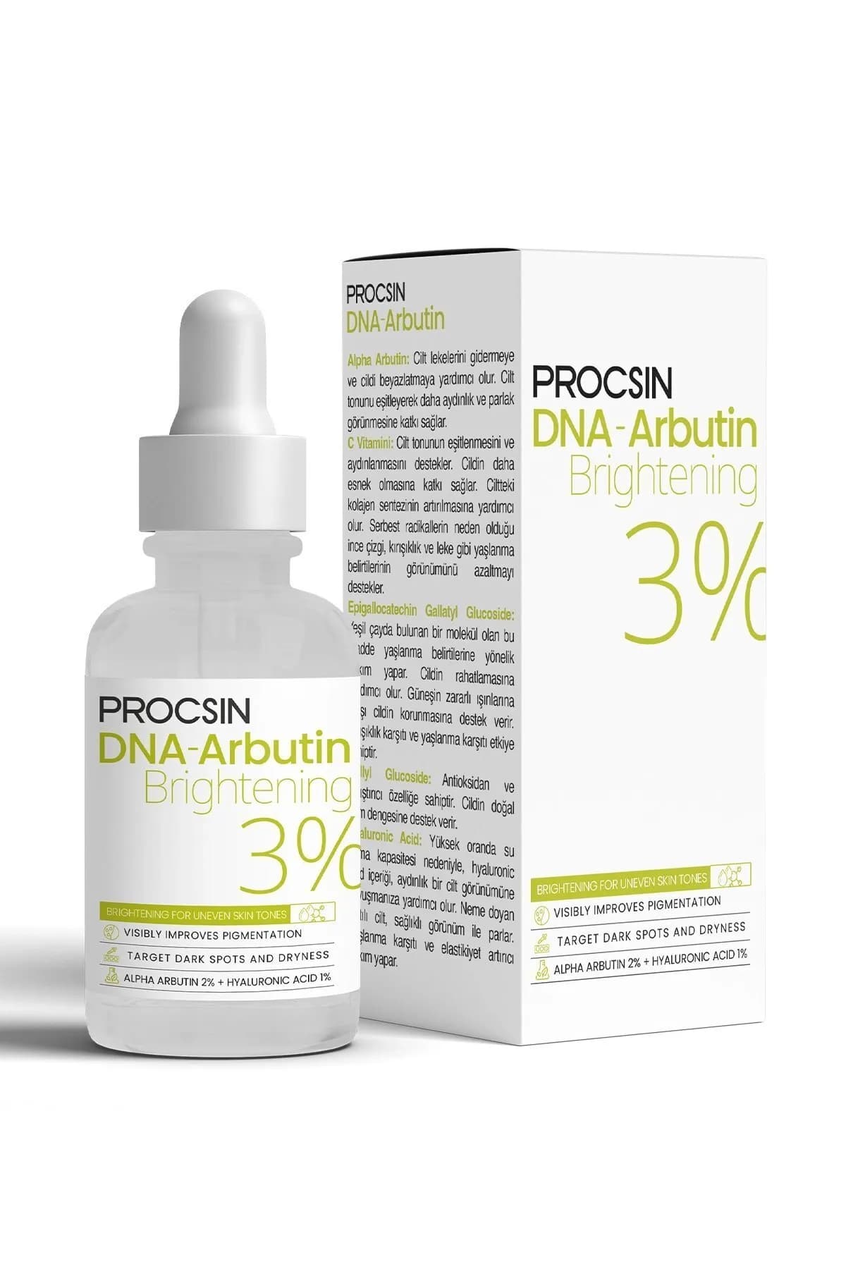 Procsin dna arbutin serum 30 ml aydinlatici