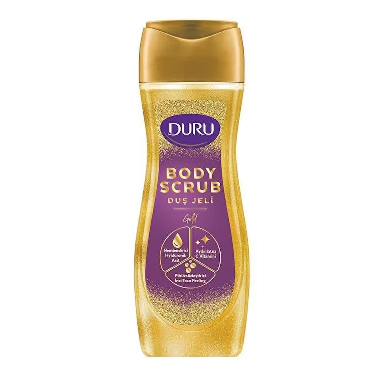 Duru dus geli 450 ml body scrub gold