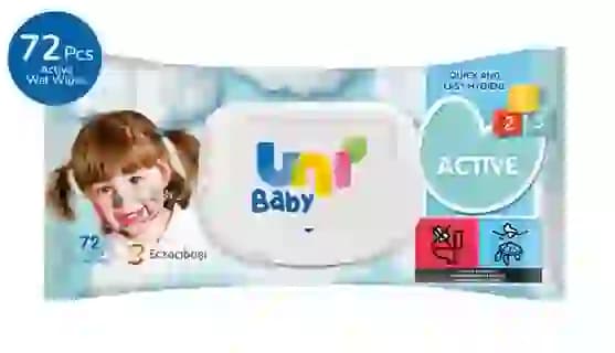 Uni baby usaq salfet 72 ed aktiv temizleme